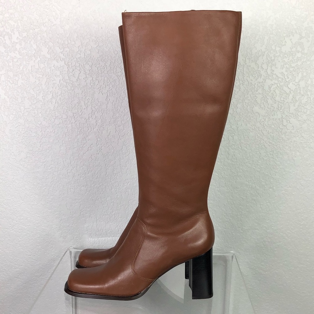 Colin Stuart Leather Square Toe Boots